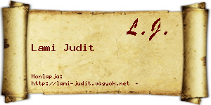 Lami Judit névjegykártya